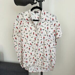 2 for $20 | Cute bird print short sleeve button up